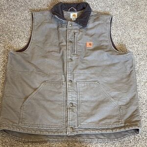Carhartt Brown Fleece Lined Vest